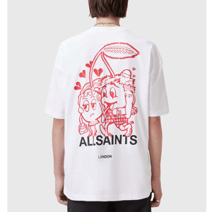 AllSaints Break Up Oversized Crew Neck T-Shirt